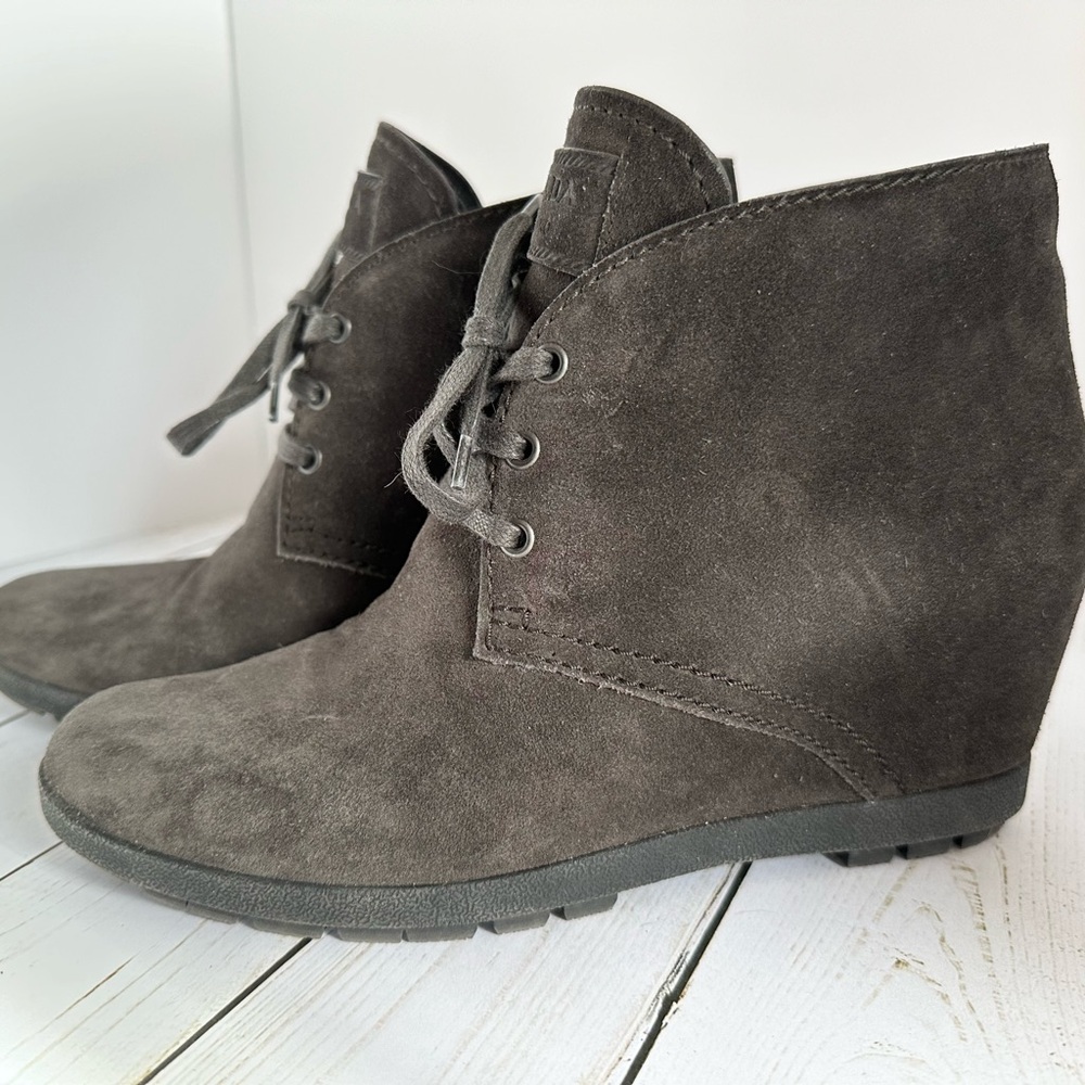 Prada Scamoaciato wedge boot